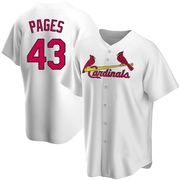 Pedro Pages Men's St. Louis Cardinals Home Jersey - White Replica