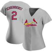 Red Schoendienst Women's St. Louis Cardinals Road Jersey - Gray Replica