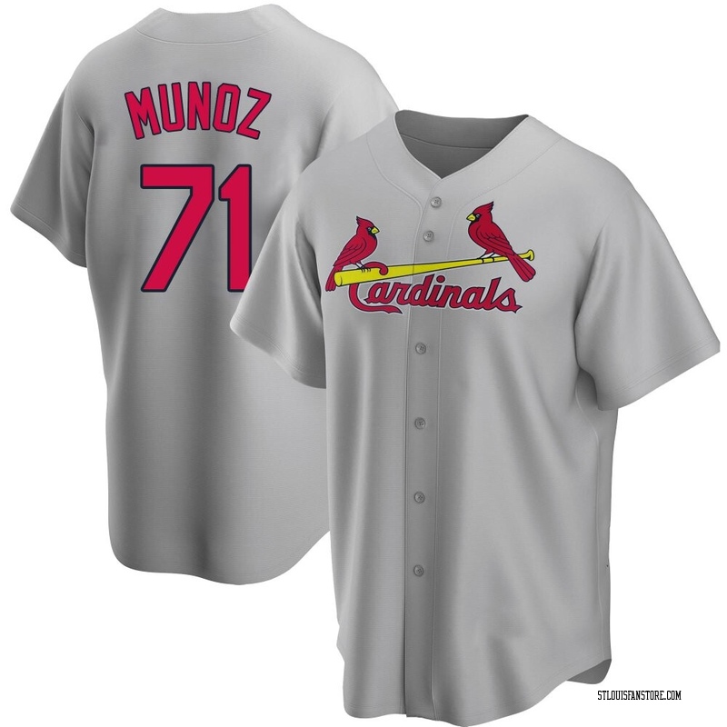 Roddery Munoz Men's St. Louis Cardinals Road Jersey - Gray Replica