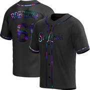 Sem Robberse Men's St. Louis Cardinals Alternate Jersey - Black Holographic Replica