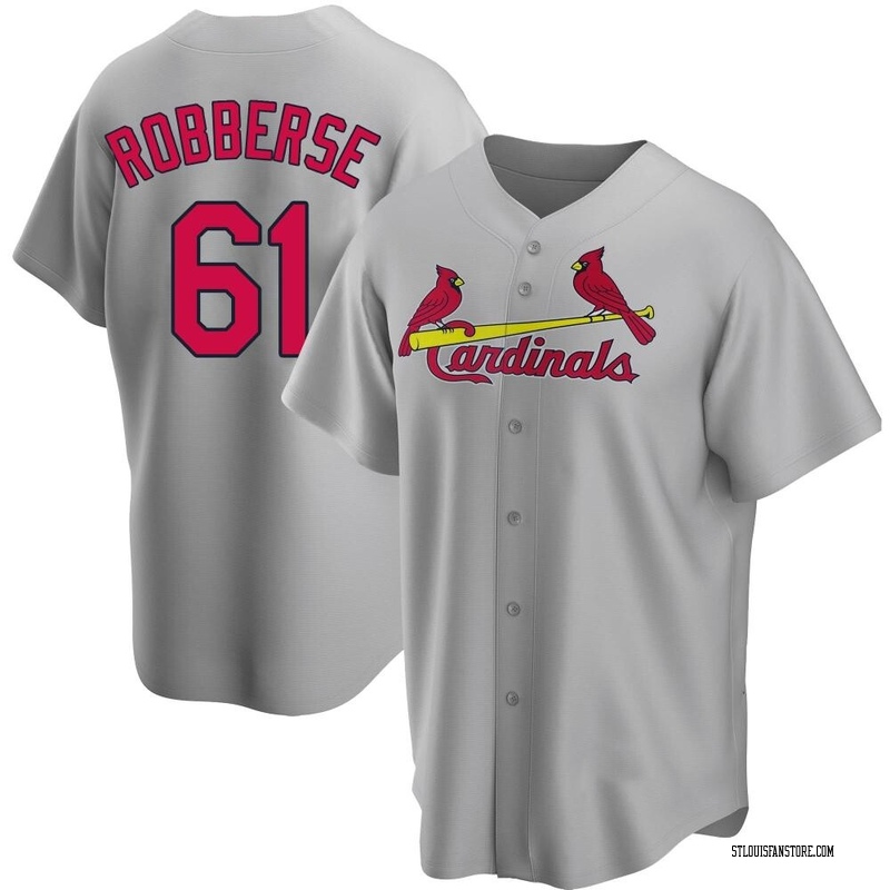 Sem Robberse Men's St. Louis Cardinals Road Jersey - Gray Replica