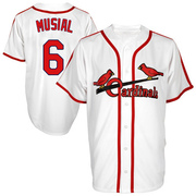 Stan Musial Men's St. Louis Cardinals Throwback Jersey - White Authentic