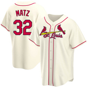 Steven Matz Men's St. Louis Cardinals Alternate Jersey - Cream Replica