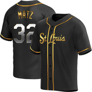 Steven Matz Youth St. Louis Cardinals Alternate Jersey - Black Golden Replica