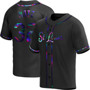 Steven Matz Youth St. Louis Cardinals Alternate Jersey - Black Holographic Replica