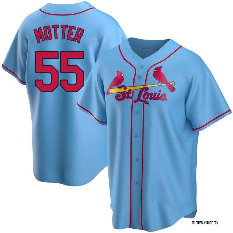 Taylor Motter Youth St. Louis Cardinals Alternate Jersey - Light Blue Replica