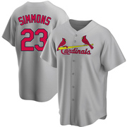 Ted Simmons Men's St. Louis Cardinals Road Jersey - Gray Replica