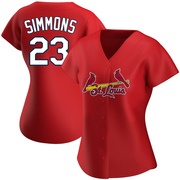 Ted Simmons Women's St. Louis Cardinals Alternate Jersey - Red Authentic