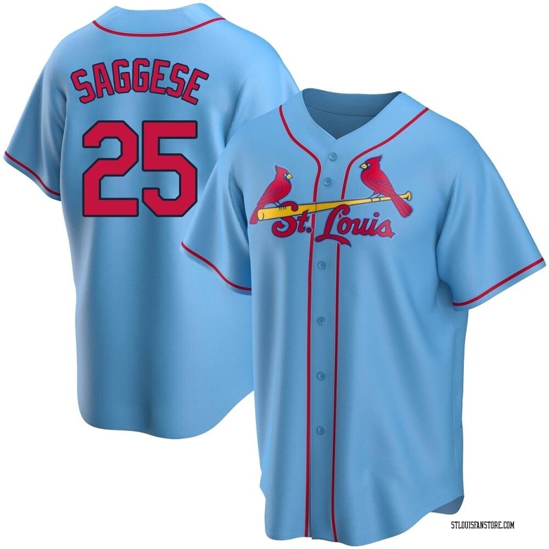 Thomas Saggese Men's St. Louis Cardinals Alternate Jersey - Light Blue Replica