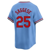 Thomas Saggese Men's St. Louis Cardinals Cooperstown Collection Jersey - Light Blue Limited