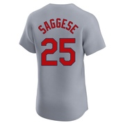 Thomas Saggese Men's St. Louis Cardinals Road Jersey - Gray Elite