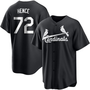 Tink Hence Men's St. Louis Cardinals Jersey - Black/White Replica