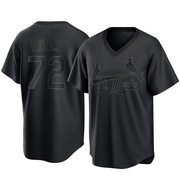 Tink Hence Men's St. Louis Cardinals Pitch Fashion Jersey - Black Replica