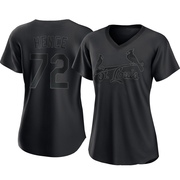 Tink Hence Women's St. Louis Cardinals Pitch Fashion Jersey - Black Replica