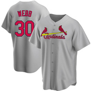 Tyler Webb Men's St. Louis Cardinals Road Jersey - Gray Replica