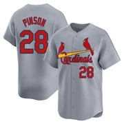 Vada Pinson Men's St. Louis Cardinals Away Jersey - Gray Limited