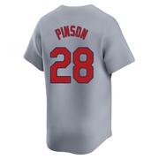 Vada Pinson Men's St. Louis Cardinals Away Jersey - Gray Limited