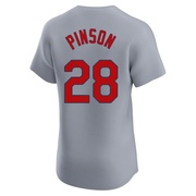 Vada Pinson Men's St. Louis Cardinals Road Jersey - Gray Elite