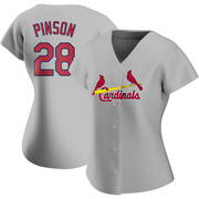 Vada Pinson Women's St. Louis Cardinals Road Jersey - Gray Replica