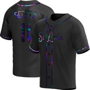 Victor Scott II Men's St. Louis Cardinals Alternate Jersey - Black Holographic Replica