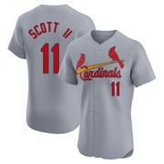 Victor Scott II Men's St. Louis Cardinals Road Jersey - Gray Elite