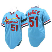 Willie McGee Men's St. Louis Cardinals Throwback Jersey - Blue Replica