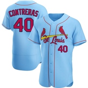 Willson Contreras Men's St. Louis Cardinals Alternate Jersey - Light Blue Authentic