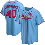 Willson Contreras Men's St. Louis Cardinals Alternate Jersey - Light Blue Replica