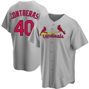 Willson Contreras Men's St. Louis Cardinals Road Jersey - Gray Replica