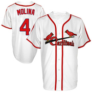 Yadier Molina Men's St. Louis Cardinals Throwback Jersey - White Replica