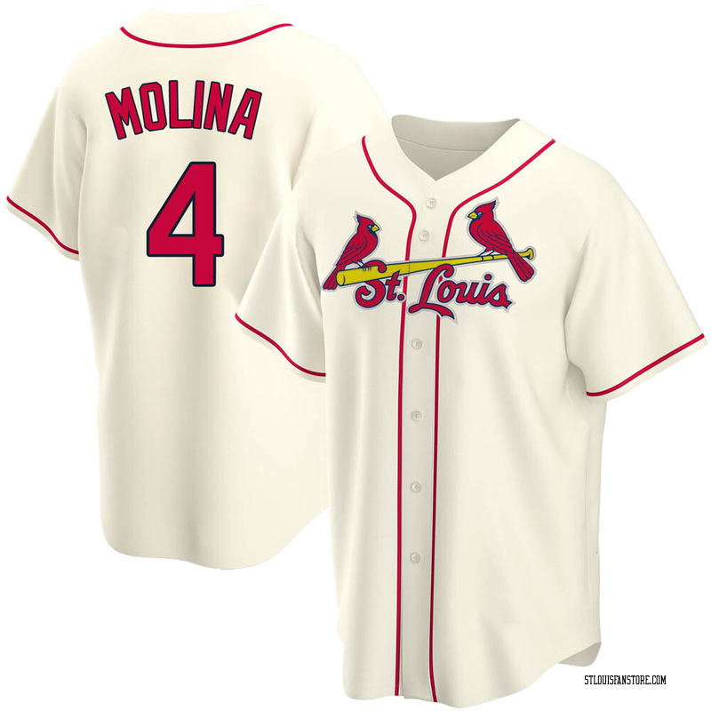 Yadier Molina Youth St. Louis Cardinals Alternate Jersey - Cream Replica