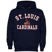 Men's St. Louis Cardinals Stitches Fastball Fleece Pullover Hoodie - - Navy Blue